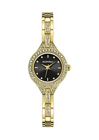 Pavé Black Dial Analog Watch 
