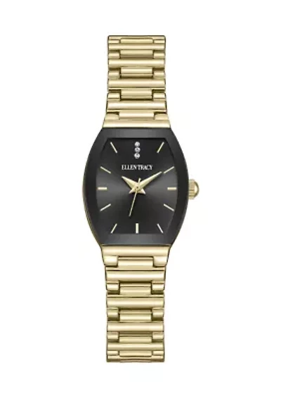 Jet Face Gold Tone Watch