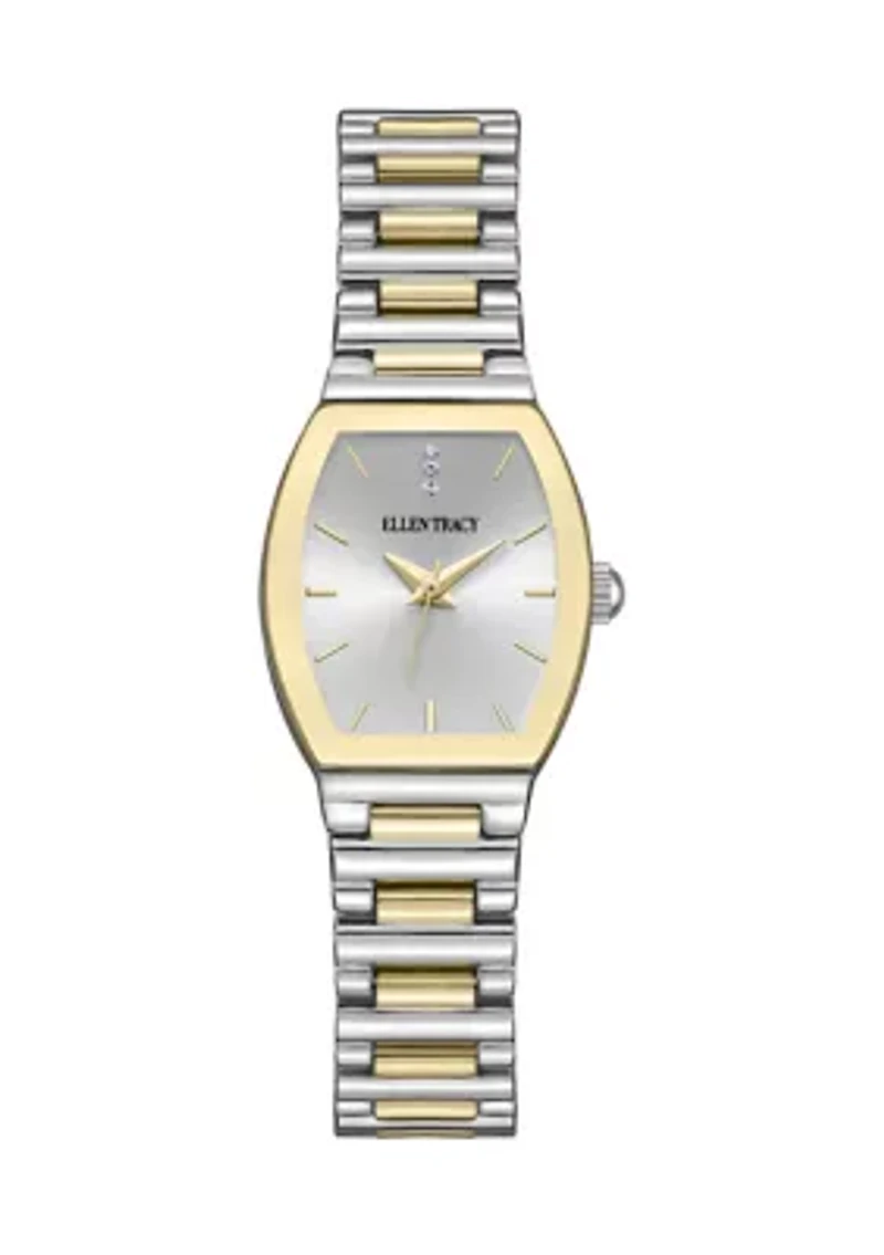 Square Tri Tone Watch