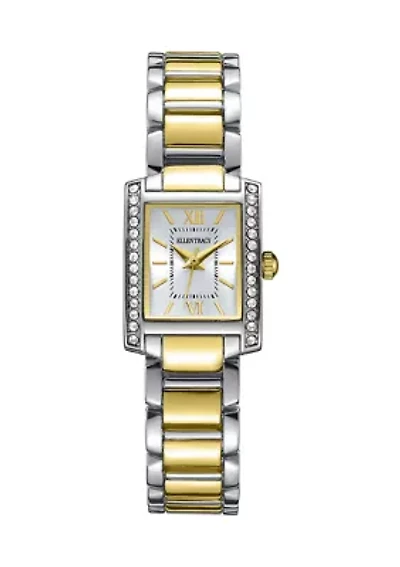 Crystal Pave Tri Tone Watch