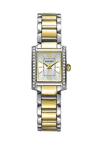 Crystal Pave Tri Tone Watch