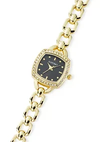 Crystal Pave Gold Tone Watch