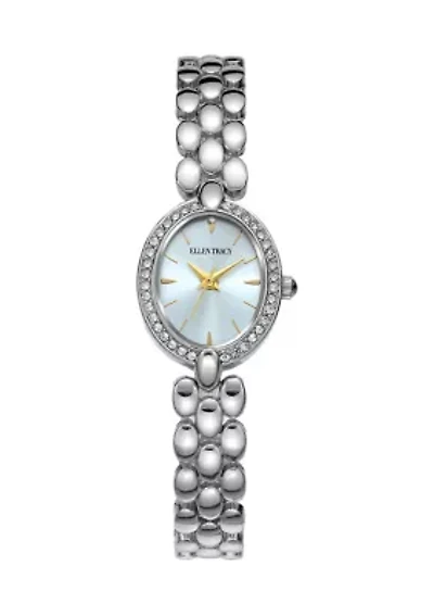 Crystal Pave Oval Watch