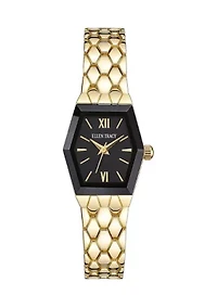 Women's Hexagonal Dial Honeycomb-Link Bracelet Watch