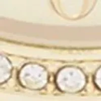 Gold Tone Watch and Heart Cuff Bracelet Set