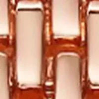 30 Millimeter Rose Gold Tone Faceted Bezel Bracelet Watch