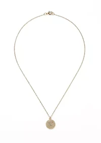Watch, Round Pendant Necklace and Stud Earrings Set