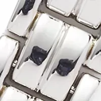 Women's Crystal Watch with Button Earring and Pendant Necklace Set