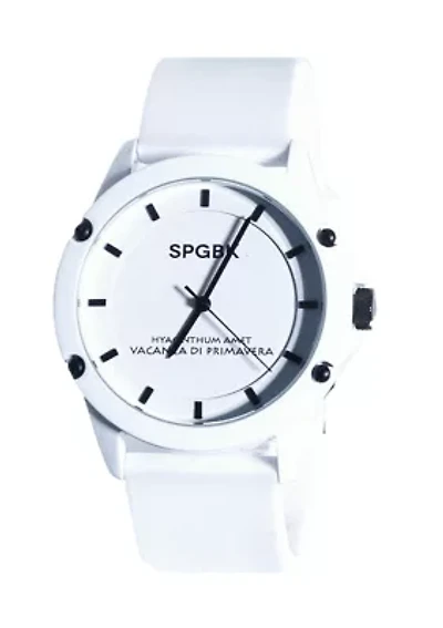 Unisex Country Club White Silicone Band Watch - 44 Millimeter