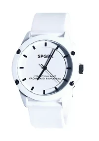 Unisex Country Club White Silicone Band Watch - 44 Millimeter