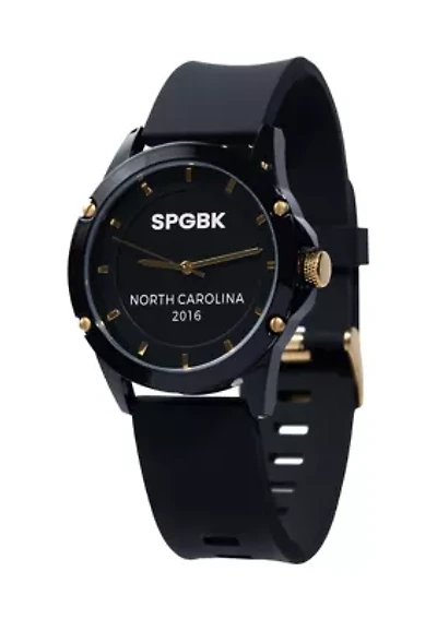 Unisex Black and Gold Watch