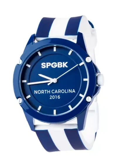 Unisex Hall Blue and White Silicone Band Watch
