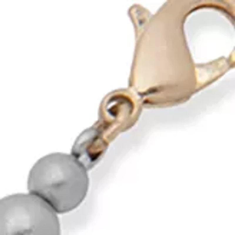 Two-Tone Beaded Flex Bracelet