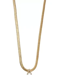 Herringbone Initial Necklace