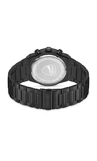 Chronograph Quartz Watch With Black Bracelet, Black Dial 44Mm Case