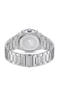 Chronograph Quartz Watch With Stainless Steel Bracelet, Blue Dial 44Mm Case
