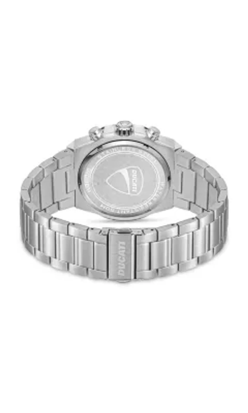 Chronograph Quartz Watch With Metal Bracelet Black Dial 44Mm Case