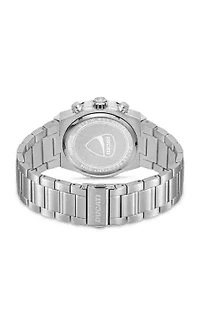 Chronograph Quartz Watch With Metal Bracelet Black Dial 44Mm Case