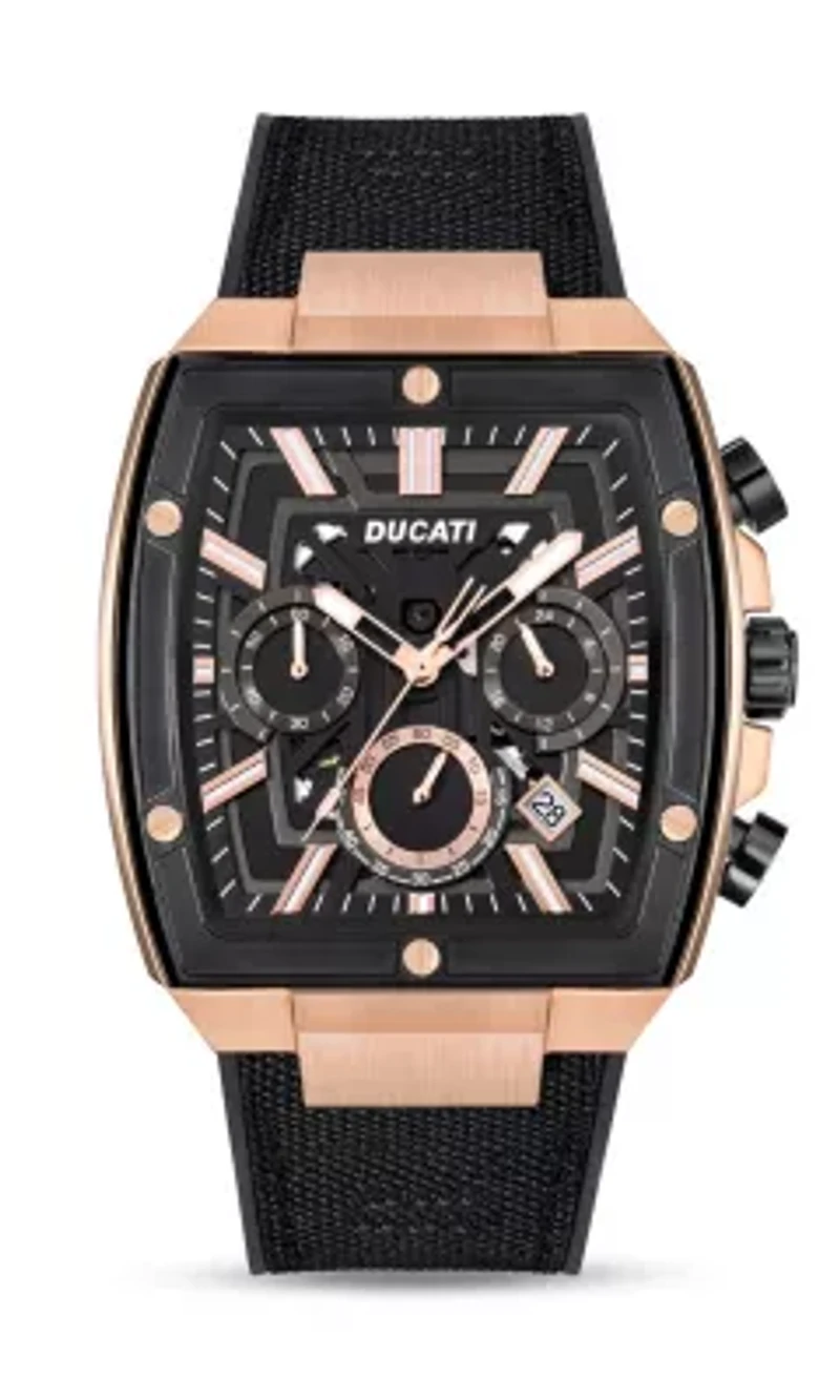 Chronograph Quartz Watch With Silicon & Nylon Strap