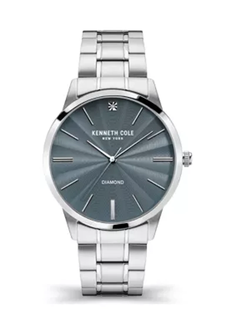 Men's Diamond Dial Watch