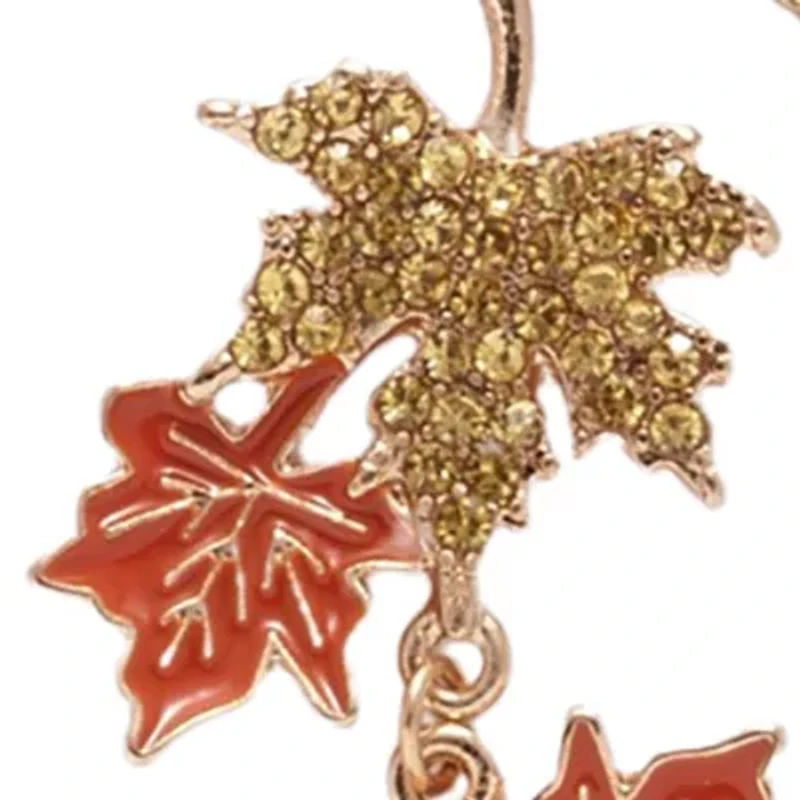 Leaf Cluster Motif Drop Earrings