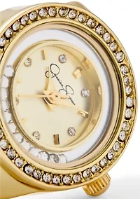 Crystal Pavé Ring Watch