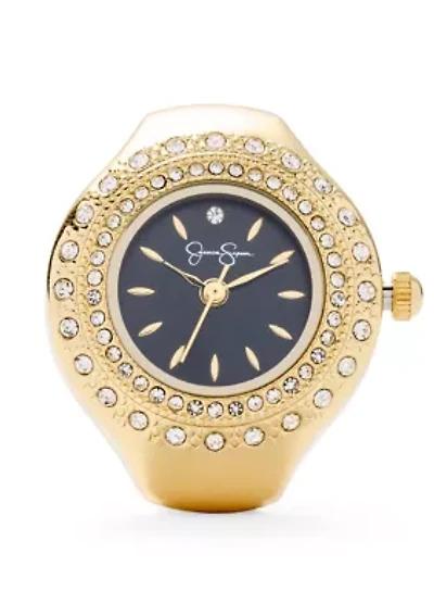 Crystal Pavé Ring Watch
