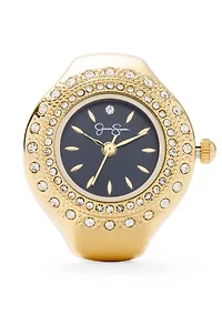Crystal Pavé Ring Watch
