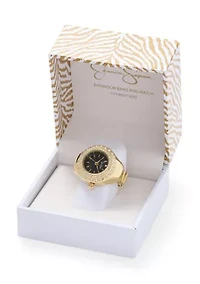 Crystal Pavé Ring Watch