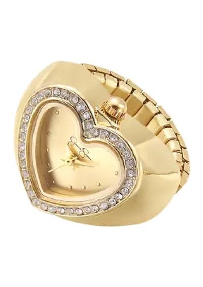 Pavé Heart Ring Watch