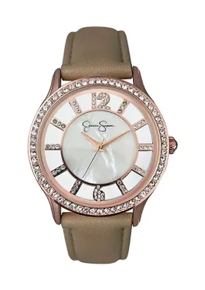 Rose Gold See Through Mother of Pearl Strap Watch