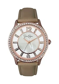 Rose Gold See Through Mother of Pearl Strap Watch