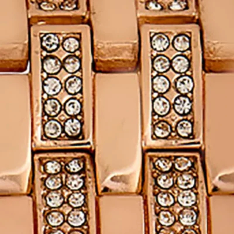 Rose Gold Tone Crystal Mother of Pearl Dial Bracelet Watch