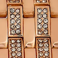 Rose Gold Tone Crystal Mother of Pearl Dial Bracelet Watch