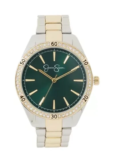 Gold Oval Diamond Strap Watch