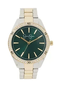 Gold Oval Diamond Strap Watch
