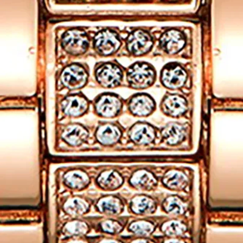 Rose Gold Tone Crystal and Genuine Mother of Pearl Dial Watch