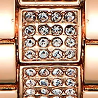 Rose Gold Tone Crystal and Genuine Mother of Pearl Dial Watch