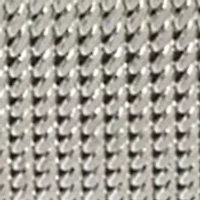 Silver Tone 36 Millimeter Crystal Textured Dial Mesh Watch
