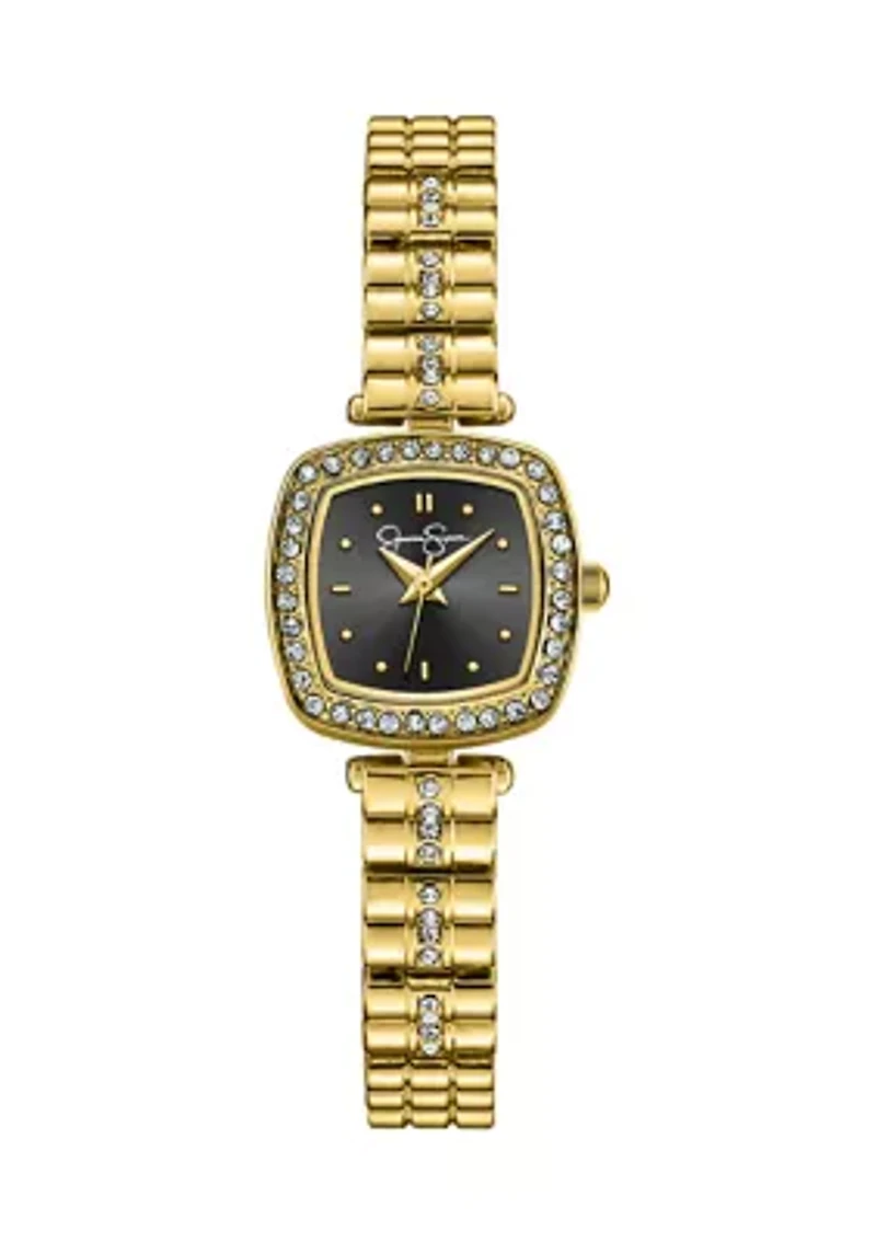 Gold Tone Crystal Bracelet Watch