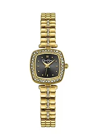 Gold Tone Crystal Bracelet Watch