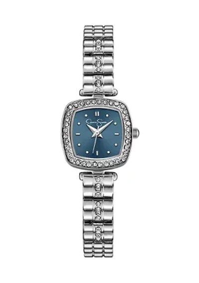 Womens Blue Pave Analog Watch 