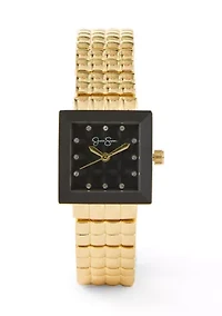 Square Gold Tone Watch