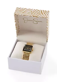  Square Gold Tone Watch