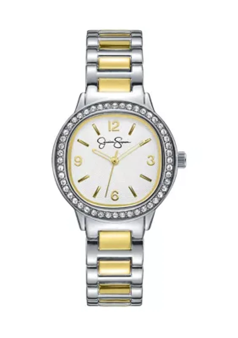 Crystal Tri-Tone Watch