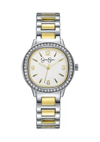 Crystal Tri-Tone Watch