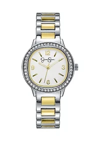 Crystal Tri-Tone Watch