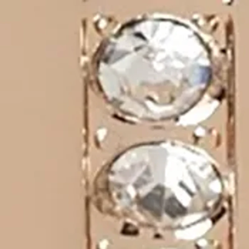 Rose Gold Tone 2 Piece Crystal Bracelet and Watch Set