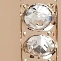 Rose Gold Tone 2 Piece Crystal Bracelet and Watch Set