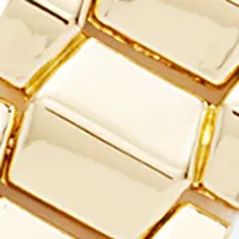 Womens Gold Tone Crystal Watch and Bracelet Set